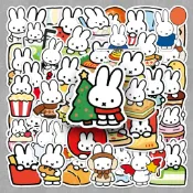 米飛兔Miffy 貼紙/貼紙包 可愛 行李箱/水杯 50張/趣味