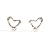 【日本直送 中古美品】蒂芙尼 TIFFANY&Co. 耳環 經典 Open Heart  ડિઝાઇન Elsa Peretti 純銀飾品