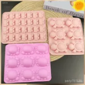 🧊清涼一夏🧫冰塊模具 一鍵脫模 小紅書推薦 冰格 螃蟹烏龜造型硅膠模具果凍巧克力布丁烘焙冰塊滴膠龜苓膏模具皂模