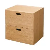【MUJI 無印良品】橡木組合收納櫃/抽屜/2段(大型家具配送)