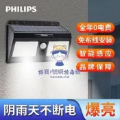 現貨.飛利浦太陽能照明燈農村門 壁燈防水 體感應庭院燈感應戶外燈