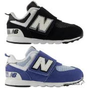 New Balance 574 休閒鞋 小童鞋 學步鞋 魔鬼氈 黑/藍【運動世界】I5744AG-W/I57470V-W