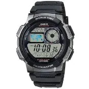 【CASIO 卡西歐】野外風格世界時間電子錶 情人節 送禮(AE-1000W-1B)