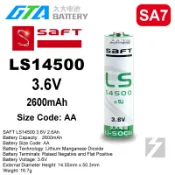 ✚久大電池❚ 法國 SAFT LS14500 AA 3.6V 2.6Ah  【PLC工控電池】 SA7
