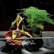 臺灣現貨572269549644倒流香爐禪意西遊記美猴王齊天大聖孫悟空談相沈香爐高山流水功夫泡茶道茶寵招財花瓶