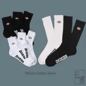 Dickies Logo 3PACKS SOCKS 三雙一組 中筒襪 長襪 襪子 全黑 全白【Insane-21】