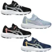 Asics 亞瑟士 慢跑鞋 中童鞋 魔鬼氈 CONTEND 10 PS 1014A394-003/403/004/404