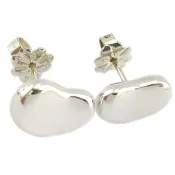 【Tiffany&Co. 蒂芙尼】925純銀-Bean相思豆墜飾針式耳環(展示品)