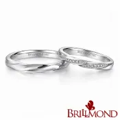 【BRILLMOND】男女對戒 PT950鉑金 天然鑽石 相逢男女對戒(男女戒任選 厚實戒台)