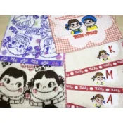 上新 日單《不二家/PEKO醬》刺繡 紗布浮雕 小方巾 方巾 手帕 純棉