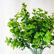 《 芳馨花園》仿真植物【圓葉 薄荷葉】綠葉盆栽 攝影道具 裝飾婚禮佈置 假草