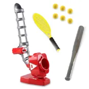 MACRO GIANT 2合1棒球自動發球機 贈電池 EVA球 球棒 網球拍 角度調節 Kid Baseball