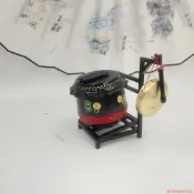 +迷你醒獅鼓一整套樹脂小鼓擺件國潮創意南獅鼓舞獅小鑼小镲小鼓架-lucy627