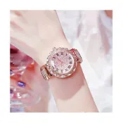  【隔日發貨】 瑪莎莉手錶女防水時尚潮流滿天星鋼帶女士大錶盤滿鑽休閒石英腕錶