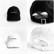 美國百分百【全新真品】Karl Lagerfeld 卡爾老佛爺 帽子 配件 棒球帽 LOGO 鴨舌帽 黑色/白色 CU48