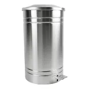 腳踏式不銹鋼垃圾桶/無內桶35L(不銹鋼、垃圾桶、白鐵、鐵製)