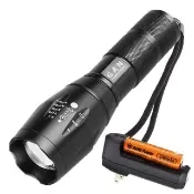 亮爆 超越T6美國CREE XM-L2 LED伸縮調光強光手電筒 五段模式 颱風 地震(強光 騎車 登山 露營 手電筒)
