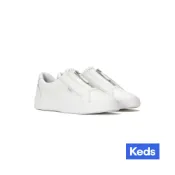 Keds PURSUIT ZIP 皮革懶人拉鍊小白鞋 WH68978