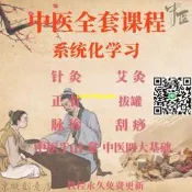 中醫視頻課程針灸艾灸正骨刮痧脈診拔罐診斷基礎自學手法教學教程