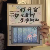臺灣-出貨🔥【新款】海綿寶寶和派大星賀卡抽拉式賀卡手工diy禮物賀卡