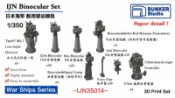 要塞(碉堡)模型 IJN35014 1/350 二戰日本海軍13mm雙聯裝高射機槍（大和級） 精密3D列印