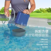 泳池壁掛式撇渣器魚池水面清潔過濾器簡易游泳池昆蟲樹葉收集器