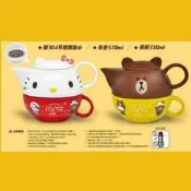 LINE FRIENDS & Hello Kitty聯合造型下午茶杯壺組