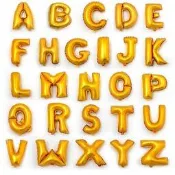 16吋亮金色英文字母A~Z鋁箔氣球32吋字母鋁膜氣球批發告白求婚生日慶生周年慶園遊會拍照婚紗照布置道具數字氣球