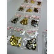 台灣製🇹🇼8mm~34mm銅質雞眼扣 四色 環扣 黃銅製 10組/包