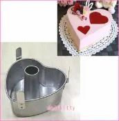 asdfkitty可愛家精品店 asdfkitty*日本製 CAKELAND愛心中空蛋糕模型-活動-14公分SD-BMS105T國際牌製麵包機可用-正版