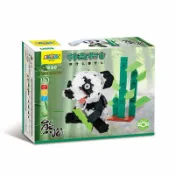 全球選品1館 生活百貨 小蜜蜂3D特色教育積木熊貓竹子模型拼裝積木兒童益智玩具