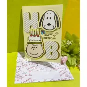 日本正版 Hallmark Snoopy 史努比 查理布朗 立體卡片 生日卡 賀卡 卡片 EAR-852-719