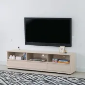 文創集 星晴6尺三抽三格電視櫃-181x40x49cm免組