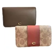 【COACH】Essential Slim經典 Signature 帆布輕薄卡夾零錢包中夾禮盒組送禮原廠紙袋