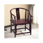 (店+)【未晚家居館】 新中式實木椅主人椅太師椅圈椅三件套家用辦公室茶桌椅扶手靠背椅