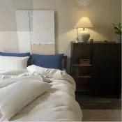 Arvo Home 親韓系被套組 床包被套組 撞色被套 格子被套 裸睡 水洗棉 宿舍床單 奶油色床單 泰迪熊床包組