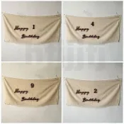 超推✨ 兒童 生日拍照道具 生日快樂 生日場景佈置 兒童生日派對裝飾 布條 道具