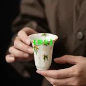 釉下彩 手繪桂花 聞香杯 功夫茶具 陶瓷 小茶杯 品茗杯 個人專用 送禮