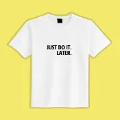 JUST DO IT LATER 衣服 T恤 白T 童裝 短袖 純棉 吸濕排汗 涼感衣