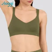 sloggi-GET ACTIVE 2.0簡約時尚運動系列 無鋼圈V領內衣 千歲綠
