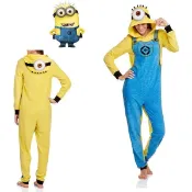 出口美國神偷奶爸Minions 小小兵造型立體眼睛款搖粒絨布連身睡衣(女大童~女成人適用)官網同步『成人款』