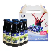 【天廚】100%天然藍莓汁/山桑子200ml/(小)瓶禮盒(6入/組)(NFC非濃縮還原果汁)