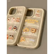 小眾卡通吐司插畫羽絨服iPhone15蘋果14promax手機殼13軟殼12女11