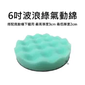 〝 蠟魂 〞6吋波浪綠氣動綿 上蠟 下蠟海綿 氣動機 研磨 收尾 拋光 DIY 汽車美容 現貨 快速出貨
