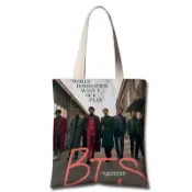【台灣發貨💗】bts周邊 bts防彈少年團周邊帆布袋 定製手提袋 節日耐用單肩包 Esquire同款學生裝書 周邊禮物