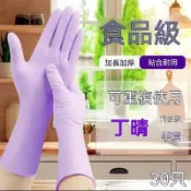 加長型 丁腈手套 洗碗手套 家務清潔 防水防油 食品級 廚房必備 耐用防滑 橡膠手套 浴室打掃 加長防漏 