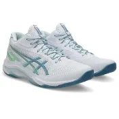 【asics 亞瑟士】排球鞋 羽球鞋 男鞋 匹克球 運動鞋 緩震 NETBURNER BALLISTIC FF MT 4 白 1051A090-102