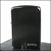 (店+)【Zippo】美系~LOGO字樣-黑冰1941復刻版打火機 NO.24485