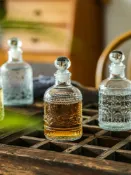 huangjinlang 【復古浮雕】玻璃瓶 木塞瓶 分裝瓶 自釀酒瓶 飲料瓶 冷萃瓶 奶茶瓶 咖啡瓶 果酒瓶 米酒瓶 輕奢質感 密封防漏 送禮自用皆宜