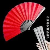 ✨新款摺扇唐裝扇子合金摺扇純金屬防身扇10寸古風扇子純鋼扇子骨可題字